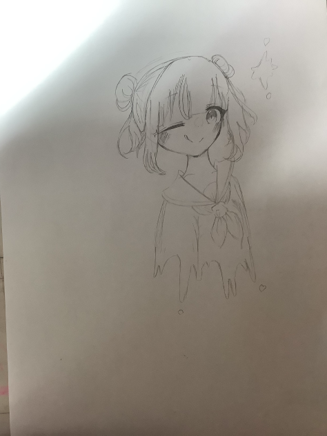 可愛いラフが描けた！