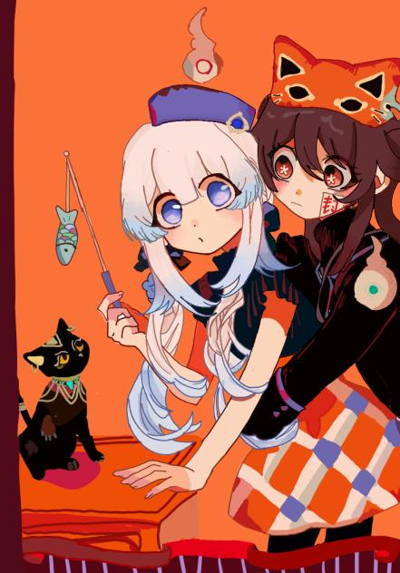 Kokomi and Hu Tao