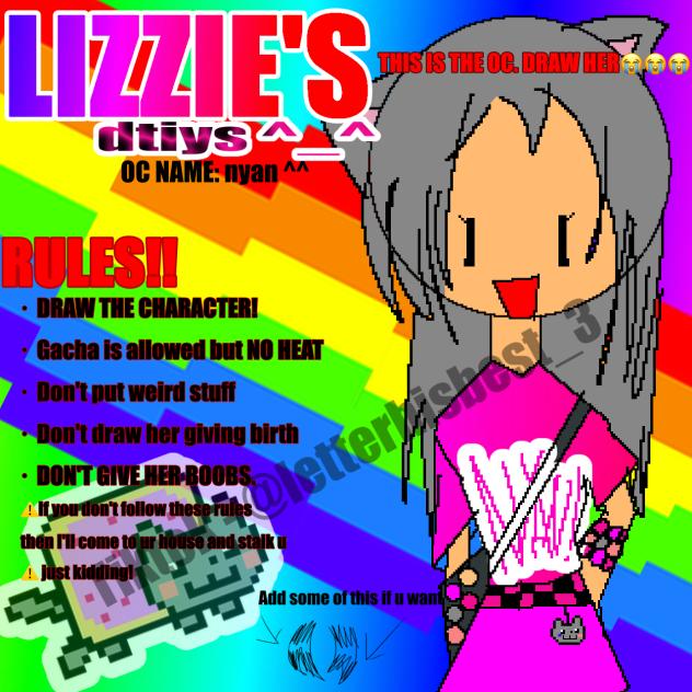 lizzie's FIRST DTIYS. 🐱🌈