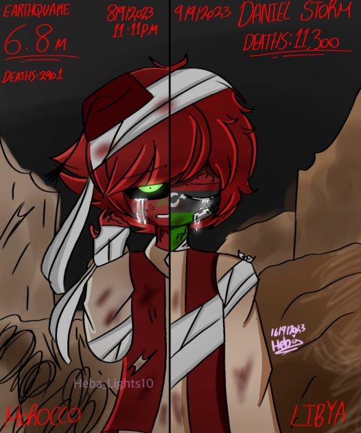 Morocco Libya countryhumans (late)