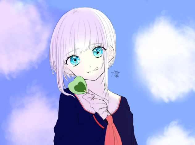 フリー線画塗ったぁー