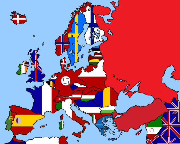 Flag Map of 1937 Europe - ibisPaint