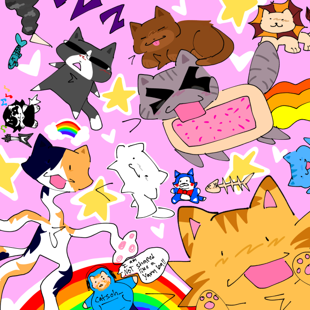 Silly cat doodles