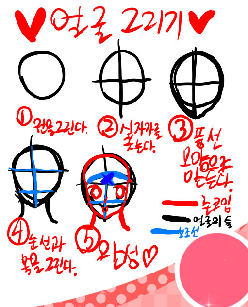 얼굴 그리기❤️💖