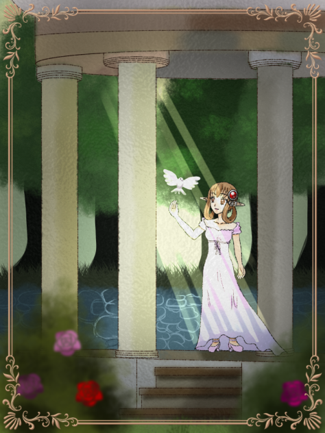 フォリーに佇む姫