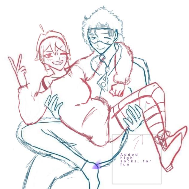 Funny gum(moon_draws mha ship)