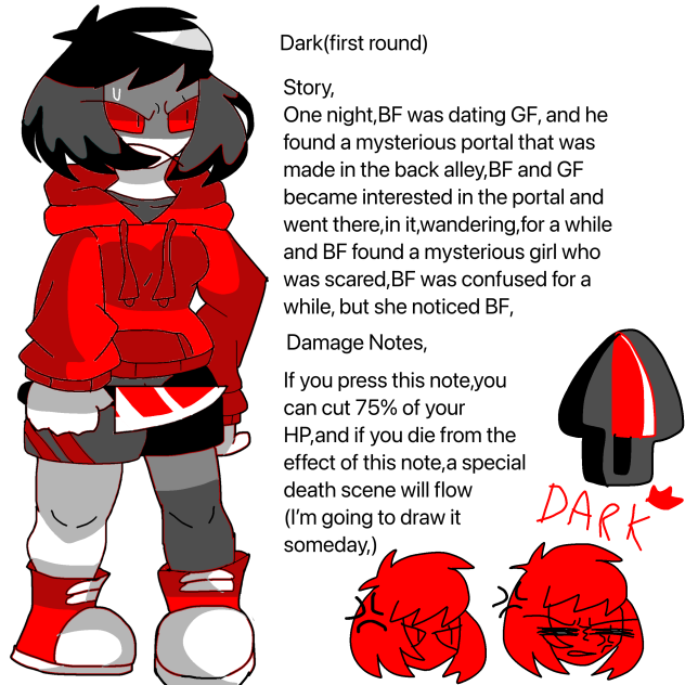 I drew my original character like fnf!
