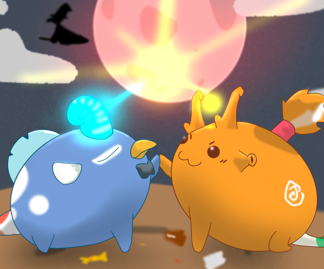 Halloween axie fanart!