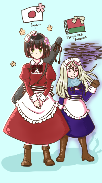 ヘタリア お揃い ベラルーシ 日本 Ibispaint