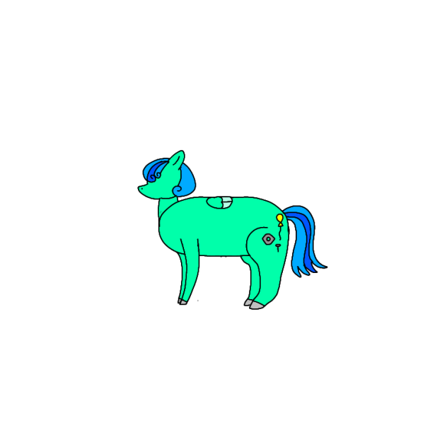 lazily drawn fat Pegasus