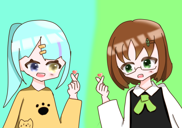 相方と指ハート‪🫰🏻