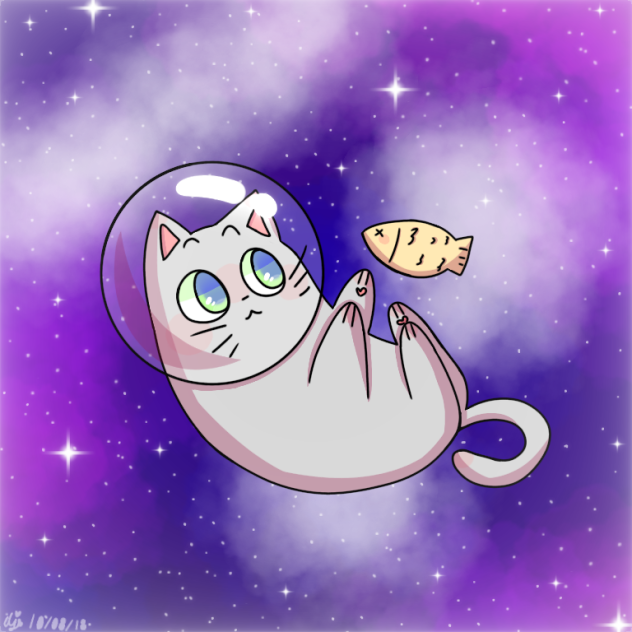 Space cat - ibisPaint