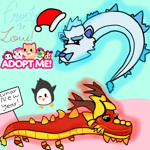 Frost Dragon and dancing dragon