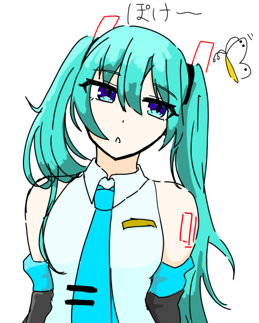 ぽけ～っとしてるミクさん