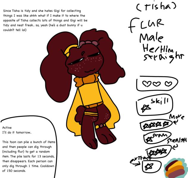 Tisha inverted THEIR A DUST BUNNY SHH