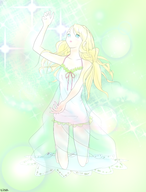 里彩様の線画を塗らせていただきました！