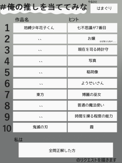 当ててみな