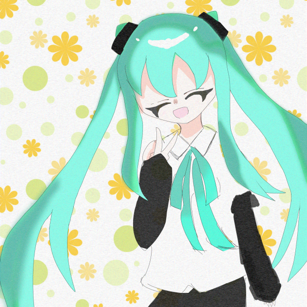 ガッツリうろ覚えで描いた初音ミクサン
