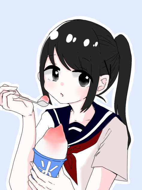 線画塗りました✨