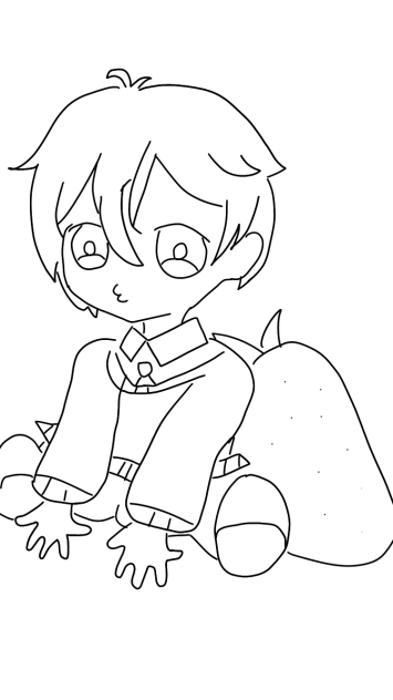 拗ねてるころちゃん　線画