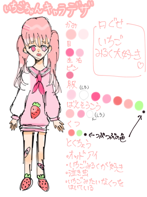 いちごちゃんキャラデザ