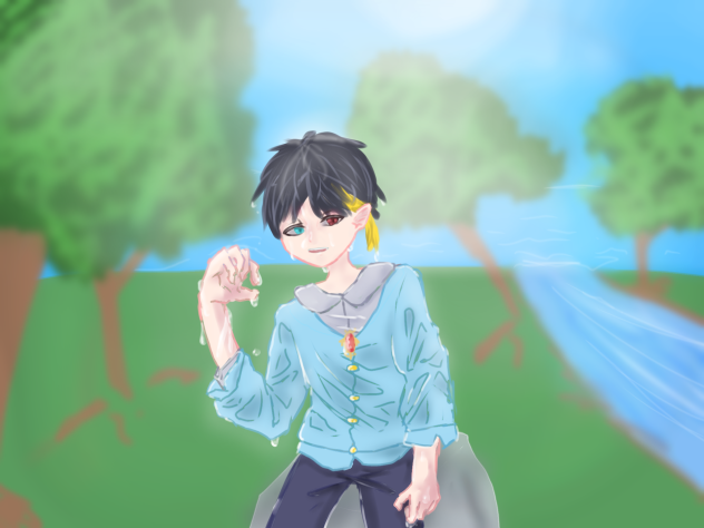 川に落ちた