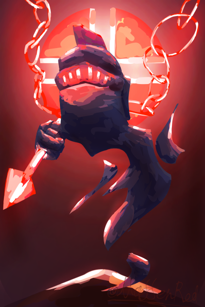 knight in bloody chains...
