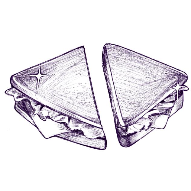 sandwich (cut)