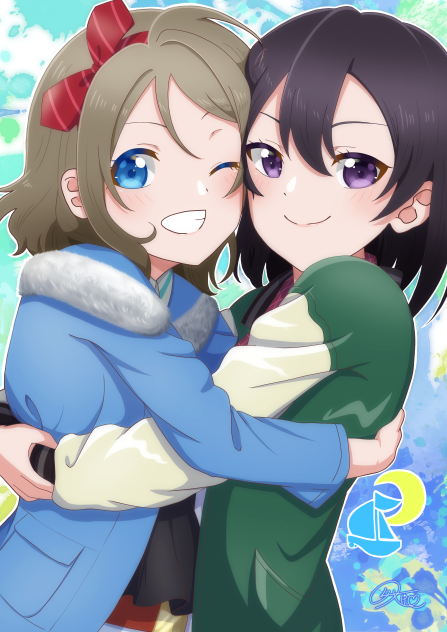 ハグな渡辺さん（曜ちゃんと月ちゃん）