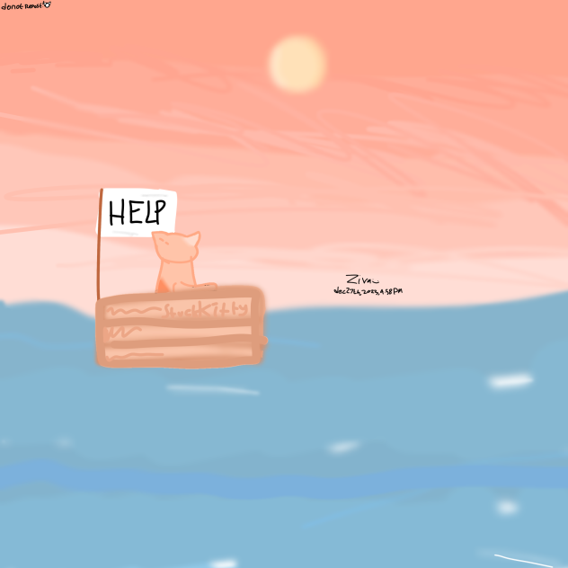 stuck sad kitty - ibisPaint
