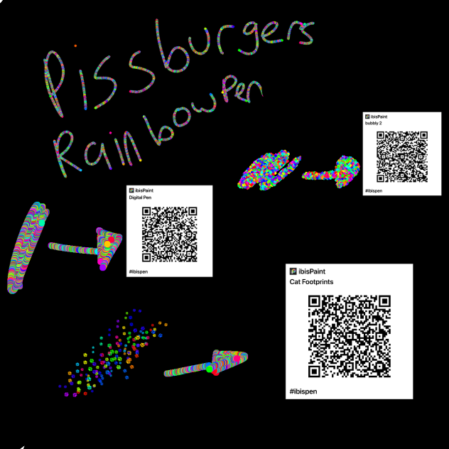 Pissburgers rainbow pens - ibisPaint