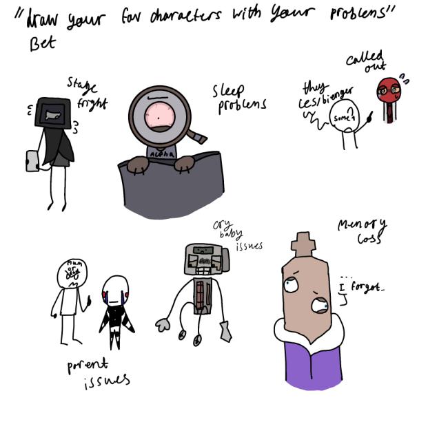 Drawing my fav characters with my uhh