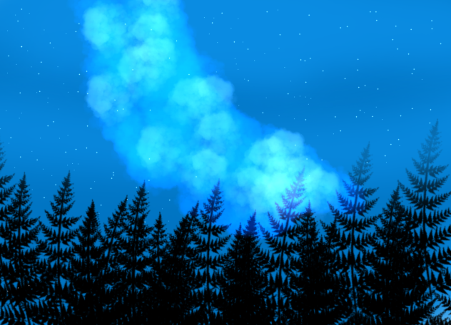 How to draw blue milky sky!