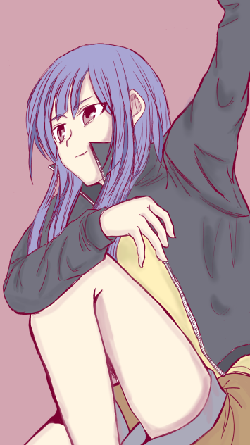 ジャージを羽織る女の子