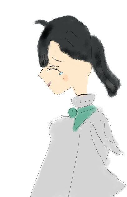 横顔を、描きました。