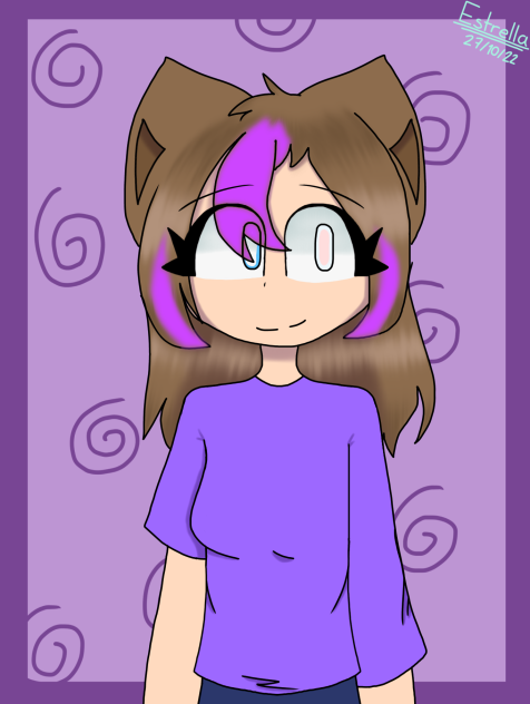 Cat girl with blind eye