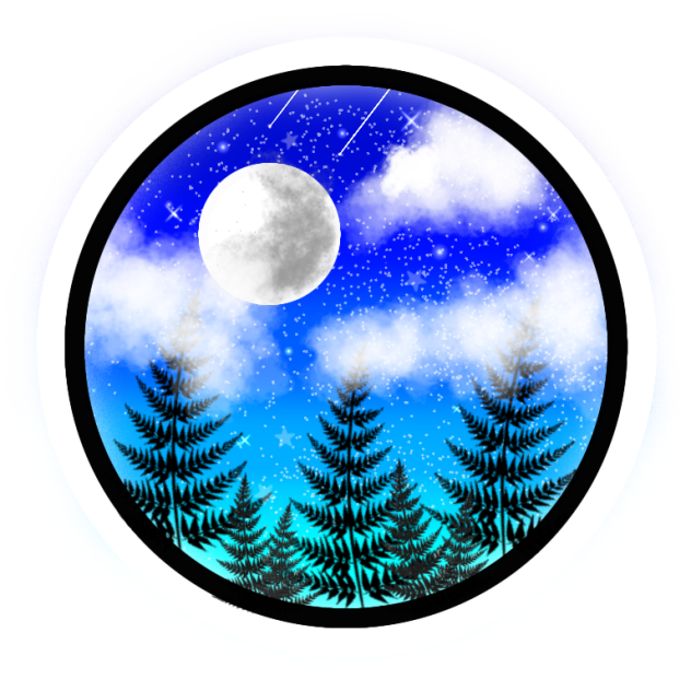 Blue night at Winter - ibisPaint