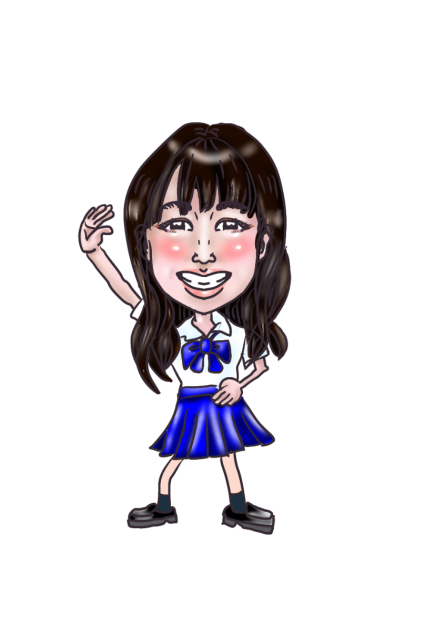 似顔絵　サイダーガール5代目イメージガール莉子さん
