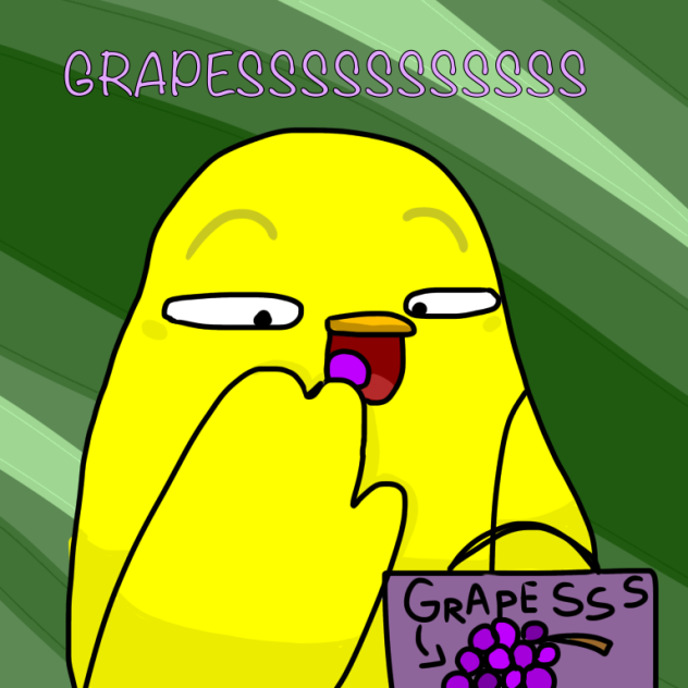 Duck song duck eating GRAPESSSSS
