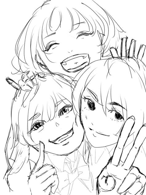 誰か線画にして