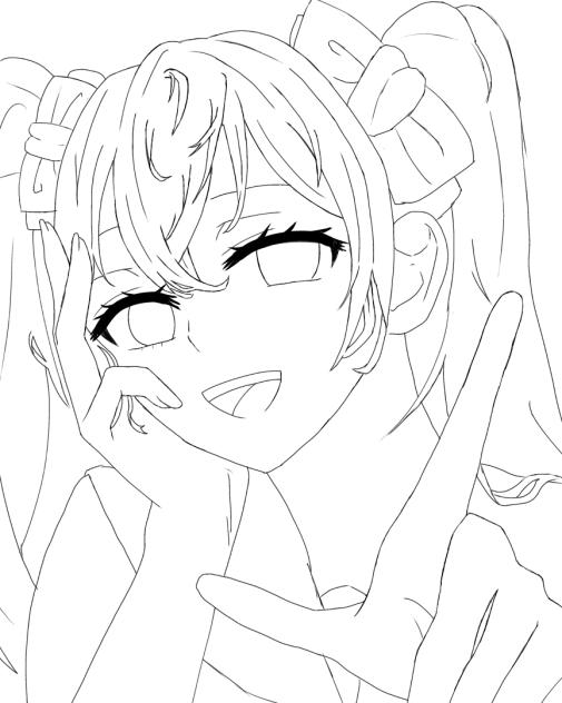 初音ミク　線画