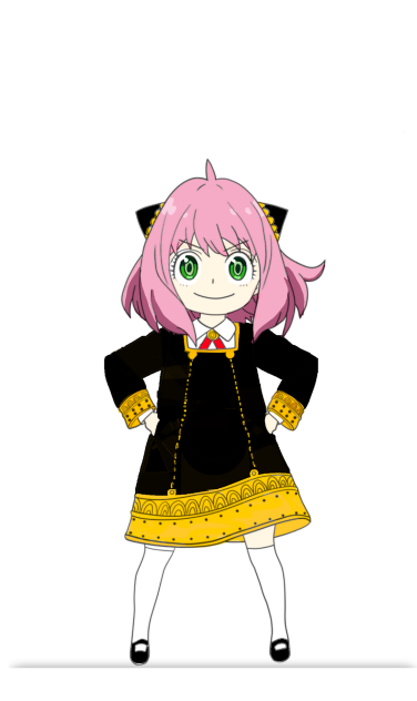 フリー線画 アーニャ 色塗り Ibispaint