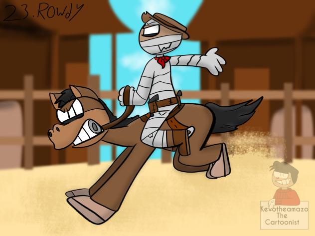 Inktober 2025 day 23 rowdy