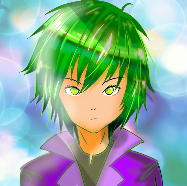 digital drawing process anime guy
