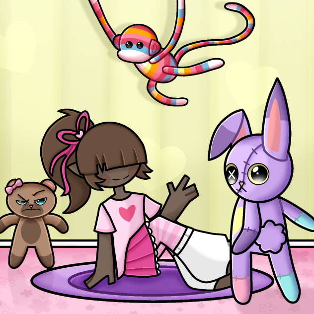 cc and some of her toys
