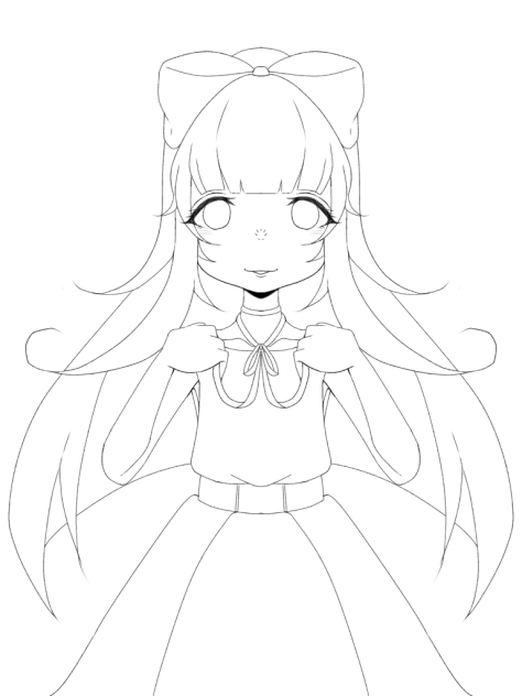 りぼんちゃん 線画