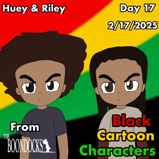 Black Cartoon Characters Day 17 H and R