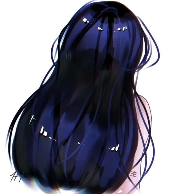 Shiny hair practice