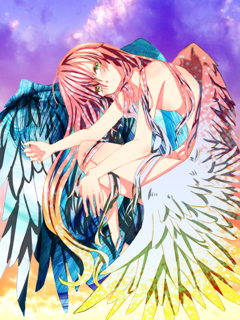 天使。塗り絵