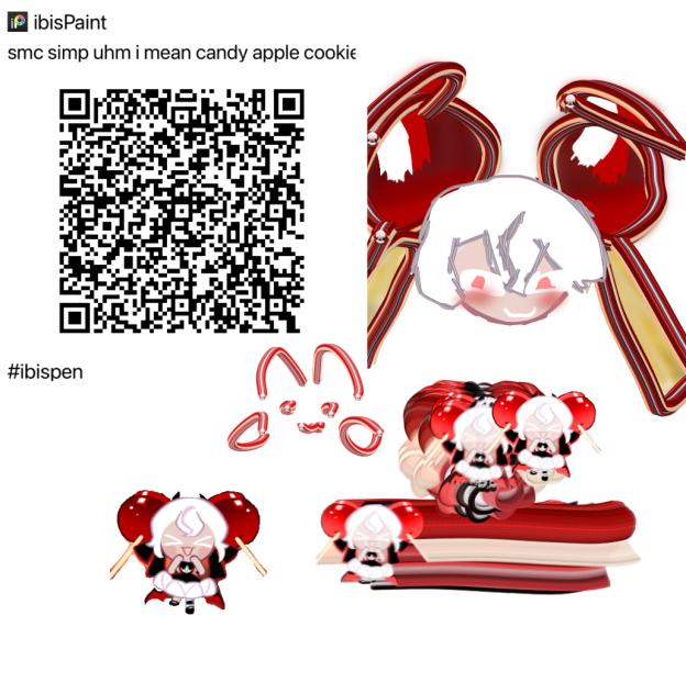 Candy apple cookie brush